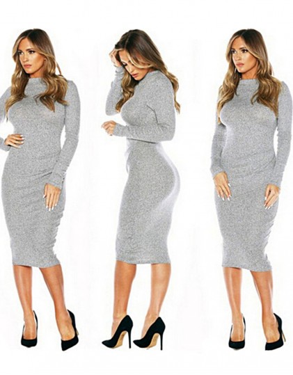 Rochie Midi Gri 15784